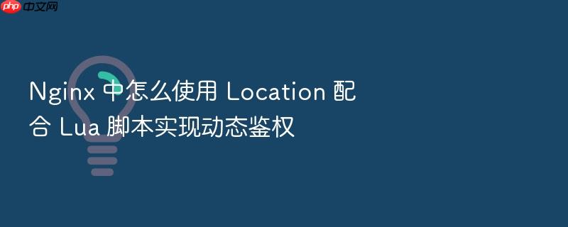 nginx 中怎么使用 location 配合 lua 脚本实现动态鉴权