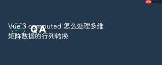Vue 3 computed 怎么处理多维矩阵数据的行列转换