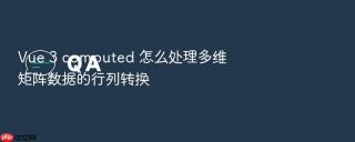 vue 3 computed 怎么处理多维矩阵数据的行列转换