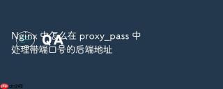 Nginx 中怎么在 proxy_pass 中处理带端口号的后端地址