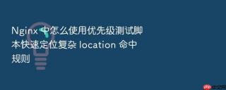 Nginx 中怎么使用优先级测试脚本快速定位复杂 location 命中规则