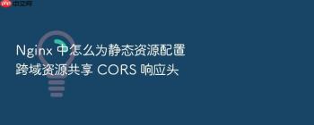 Nginx 中怎么为静态资源配置跨域资源共享 CORS 响应头
