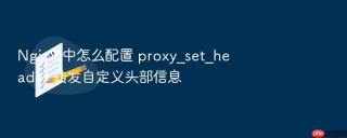 Nginx 中怎么配置 proxy_set_header 转发自定义头部信息