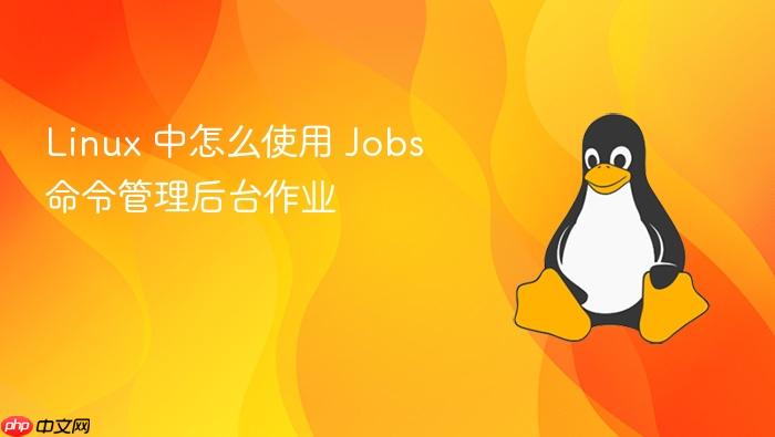 linux 中怎么使用 jobs 命令管理后台作业