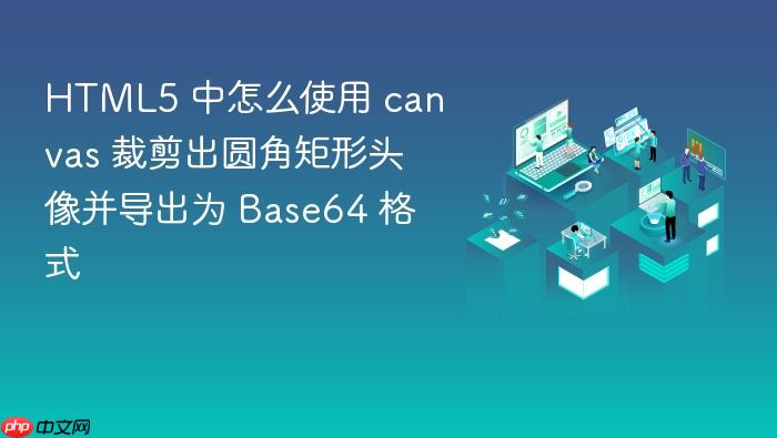 html5 中怎么使用 canvas 裁剪出圆角矩形头像并导出为 base64 格式