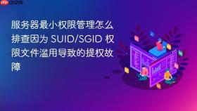服务器最小权限管理怎么排查因为 suid/sgid 权限文件滥用导致的提权故障