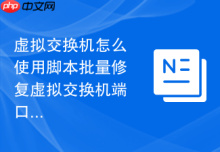 虚拟交换机怎么使用脚本批量修复虚拟交换机端口映射异常