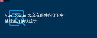 Vue Router 怎么在组件内守卫中处理离开确认提示