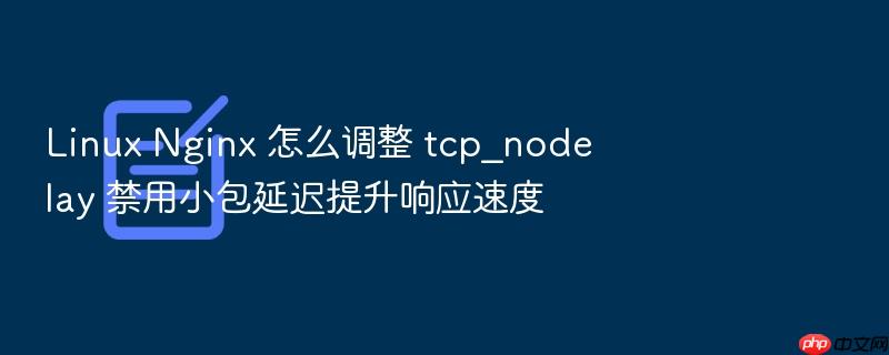 linux nginx 怎么调整 tcp_nodelay 禁用小包延迟提升响应速度