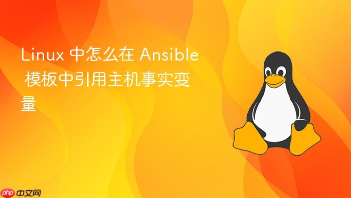 linux 中怎么在 ansible 模板中引用主机事实变量
