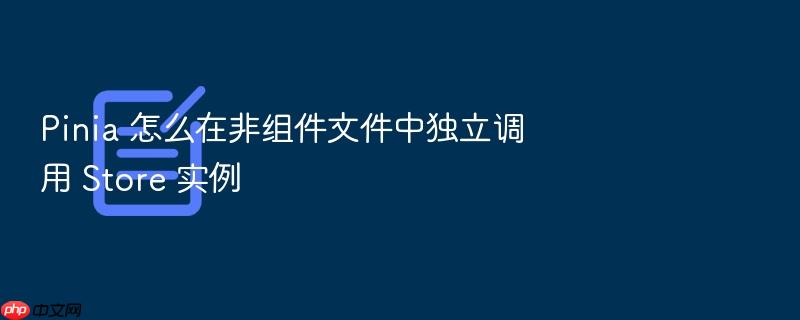 pinia 怎么在非组件文件中独立调用 store 实例