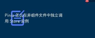 Pinia 怎么在非组件文件中独立调用 Store 实例