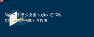 nginx 中怎么设置 nginx 证书私钥文件的严格属主与权限