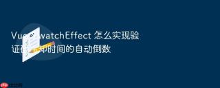 vue 3 watcheffect 怎么实现验证码冷却时间的自动倒数