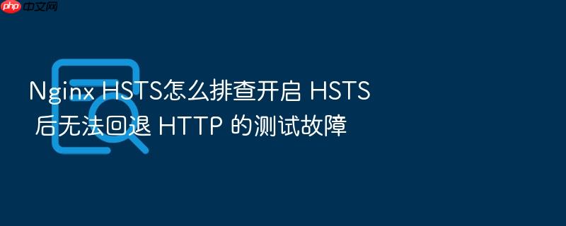 nginx hsts怎么排查开启 hsts 后无法回退 http 的测试故障