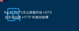 nginx hsts怎么排查开启 hsts 后无法回退 http 的测试故障