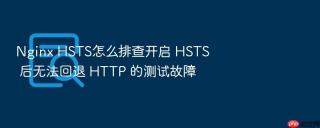 Nginx HSTS怎么排查开启 HSTS 后无法回退 HTTP 的测试故障