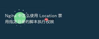 nginx 中怎么使用 location 禁用指定目录的脚本执行权限
