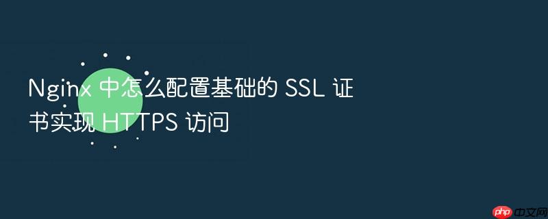 nginx 中怎么配置基础的 ssl 证书实现 https 访问