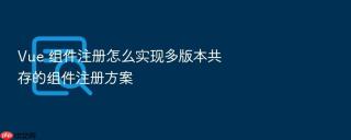 vue 组件注册怎么实现多版本共存的组件注册方案