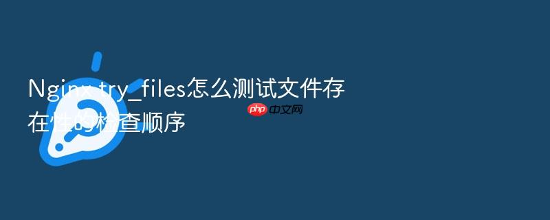 nginx try_files怎么测试文件存在性的检查顺序