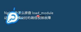 Nginx 中怎么排查 load_module 动态加载模块时的路径权限故障