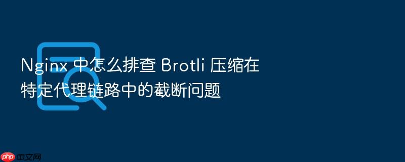 nginx 中怎么排查 brotli 压缩在特定代理链路中的截断问题