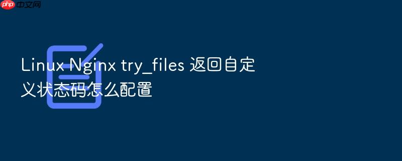 linux nginx try_files 返回自定义状态码怎么配置