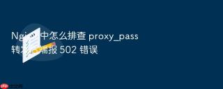 nginx 中怎么排查 proxy_pass 转发后端报 502 错误