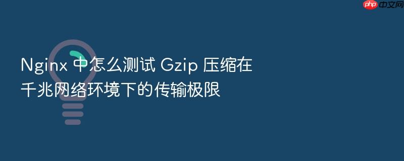 nginx 中怎么测试 gzip 压缩在千兆网络环境下的传输极限