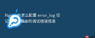 nginx 中怎么配置 error_log 仅记录特定模块的调试错误信息