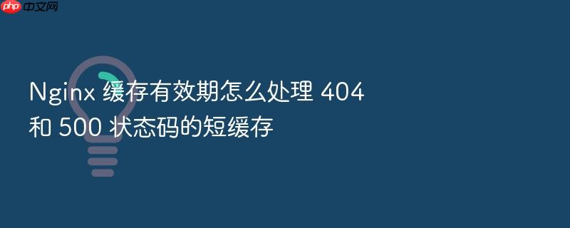 nginx 缓存有效期怎么处理 404 和 500 状态码的短缓存