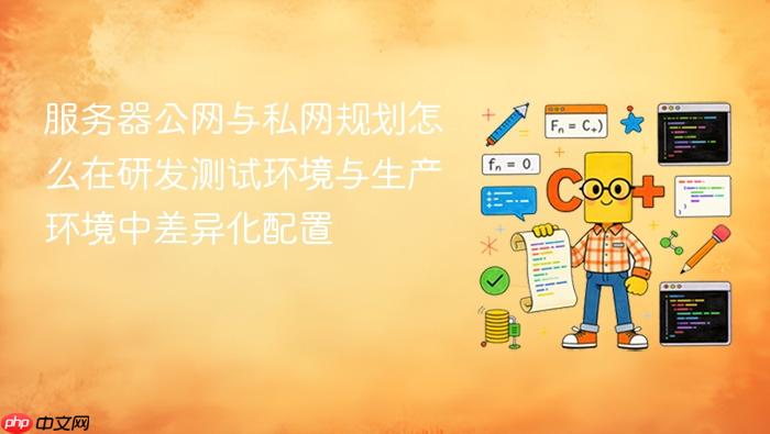 服务器公网与私网规划怎么在研发测试环境与生产环境中差异化配置