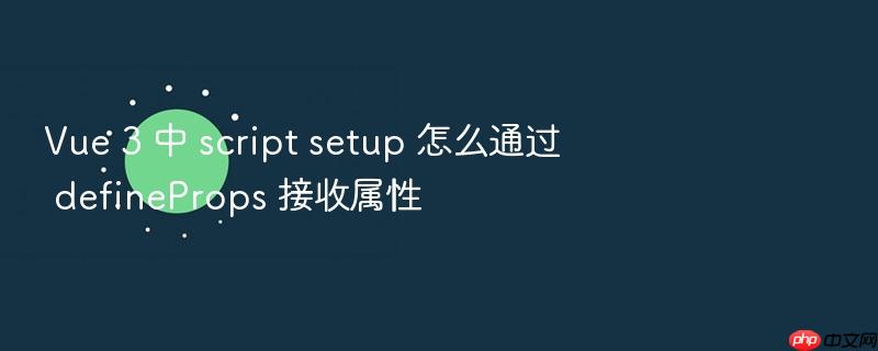 vue 3 中 script setup 怎么通过 defineprops 接收属性