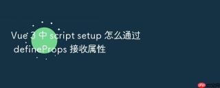 vue 3 中 script setup 怎么通过 defineprops 接收属性