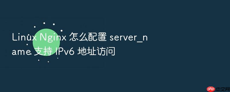 linux nginx 怎么配置 server_name 支持 ipv6 地址访问