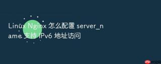 linux nginx 怎么配置 server_name 支持 ipv6 地址访问