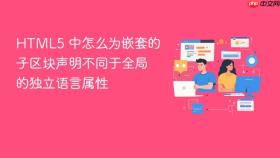 html5 中怎么为嵌套的子区块声明不同于全局的独立语言属性