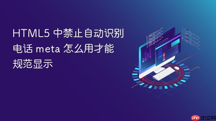 html5 中禁止自动识别电话 meta 怎么用才能规范显示