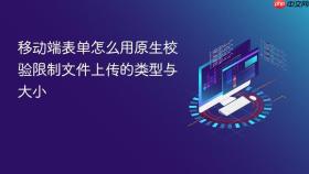 移动端表单怎么用原生校验限制文件上传的类型与大小