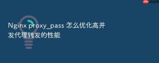 Nginx proxy_pass 怎么优化高并发代理转发的性能