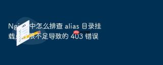 nginx 中怎么排查 alias 目录挂载点权限不足导致的 403 错误