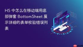h5 中怎么在移动端用底部弹窗 bottomsheet 展示详细的表单校验错误列表