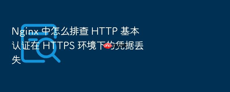nginx 中怎么排查 http 基本认证在 https 环境下的凭据丢失