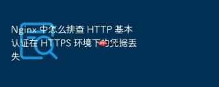 nginx 中怎么排查 http 基本认证在 https 环境下的凭据丢失