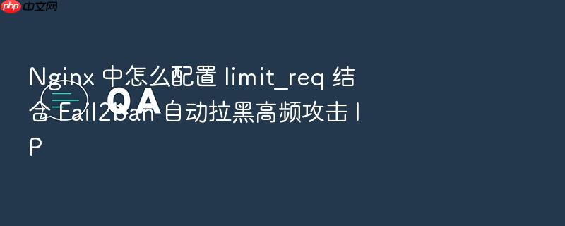 nginx 中怎么配置 limit_req 结合 fail2ban 自动拉黑高频攻击 ip