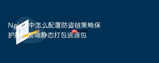 nginx 中怎么配置防盗链策略保护静态前端静态打包资源包