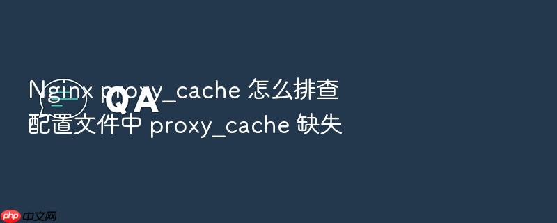 nginx proxy_cache 怎么排查配置文件中 proxy_cache 缺失
