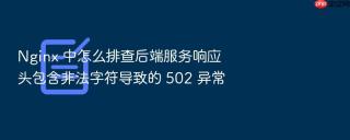 nginx 中怎么排查后端服务响应头包含非法字符导致的 502 异常