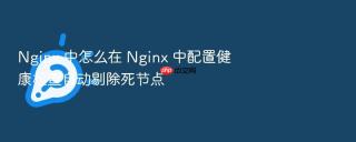 nginx 中怎么在 nginx 中配置健康检查自动剔除死节点